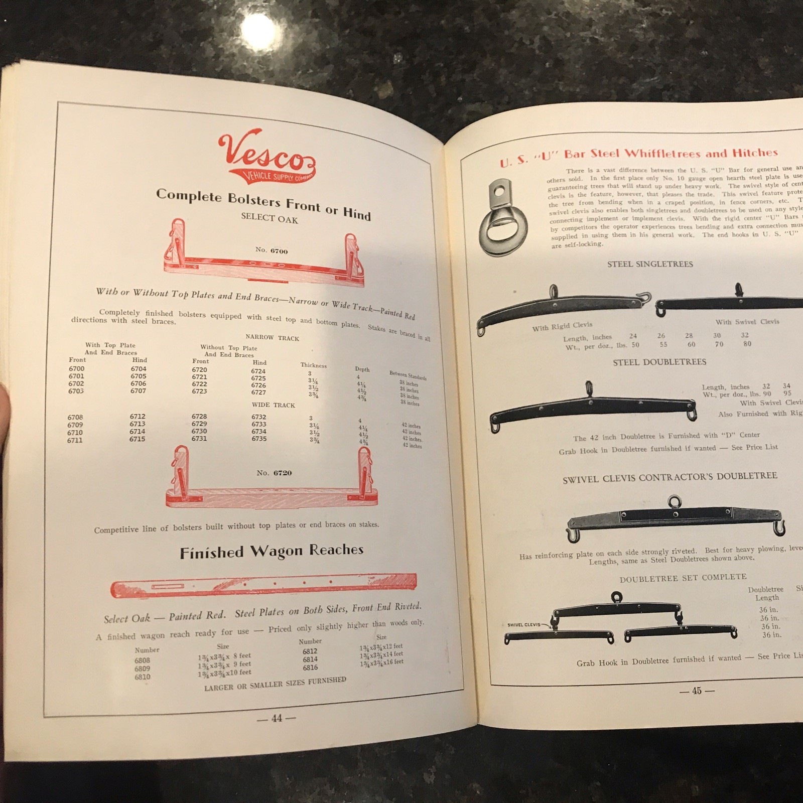 1946 Catalog Vesco Vehicle Supply Co Cairo IL With price sheet