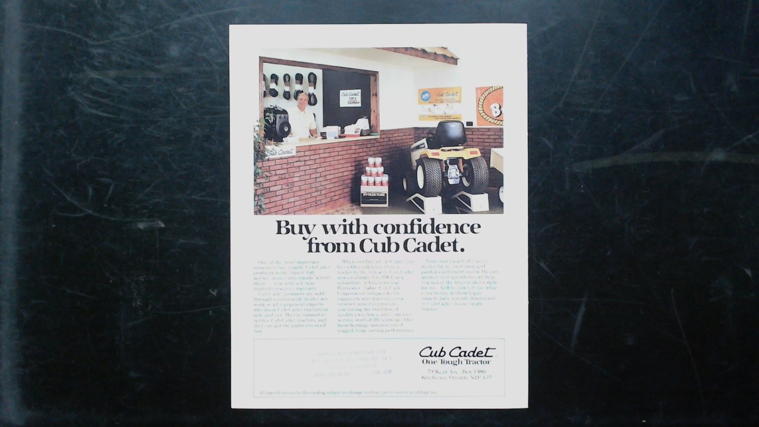 Cub Cadet Lawn Tractors Brochure Vintage 1610 Model Advertising