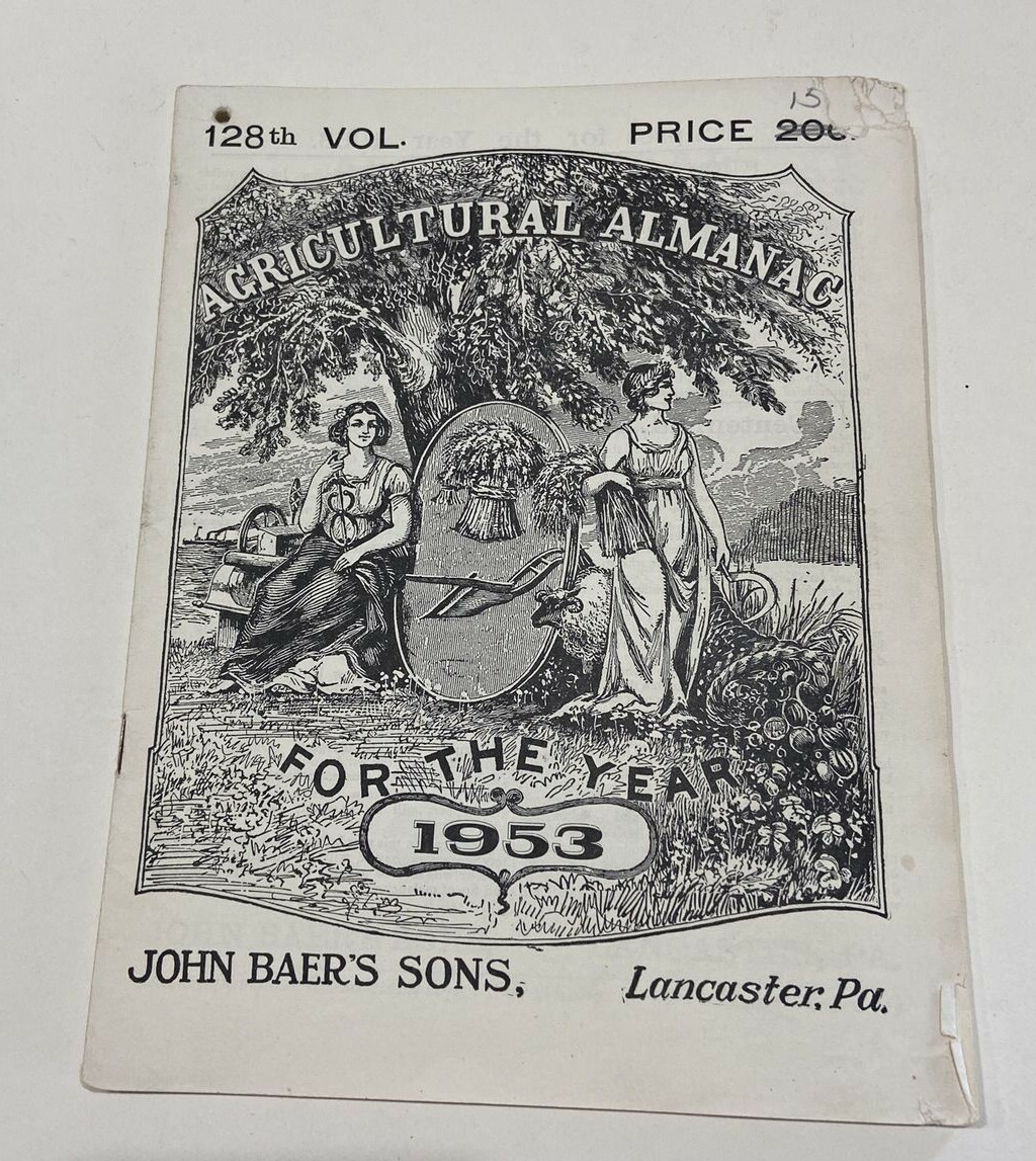 John Baer&rsquo;s Sons Almanacs 1954, 1953, 1952, 1951, & 1950 Almanacs – Lot of 5x