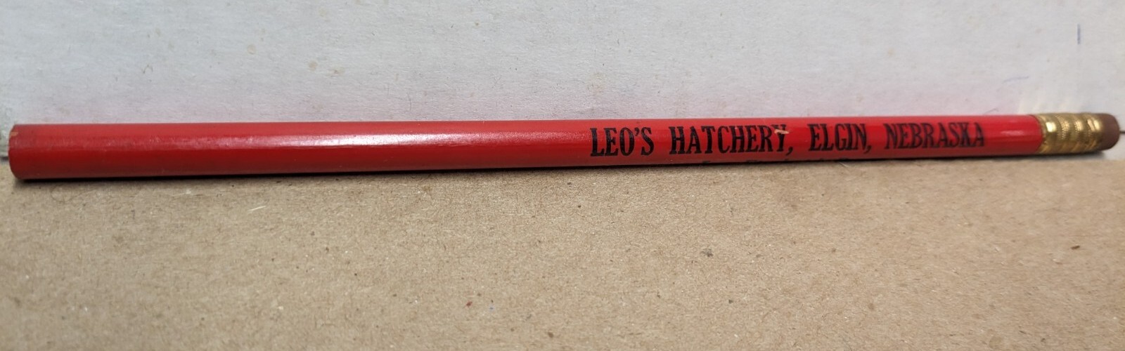 Vintage Leo&rsquo;s Hatchery Leo Eischeid, Prop. Elgin NE Pencil Quality Chicks Feeds