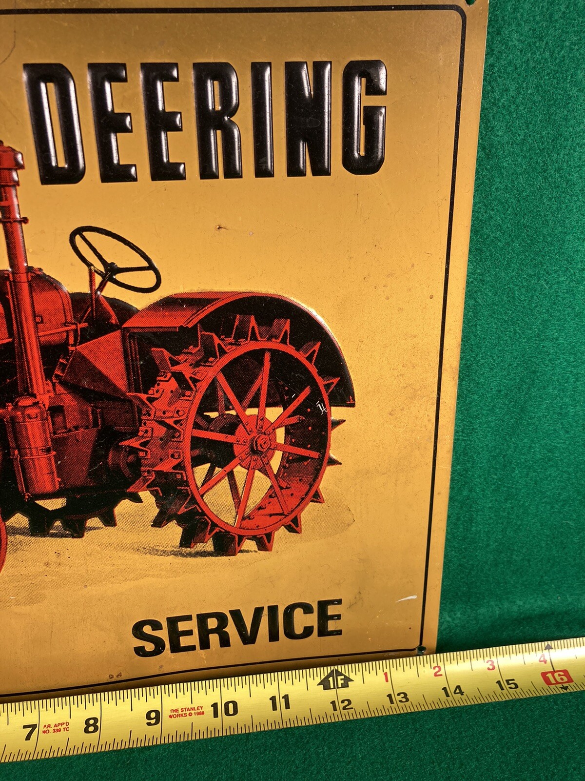 Vintage McCormick Deering Parts Service Tin Sign