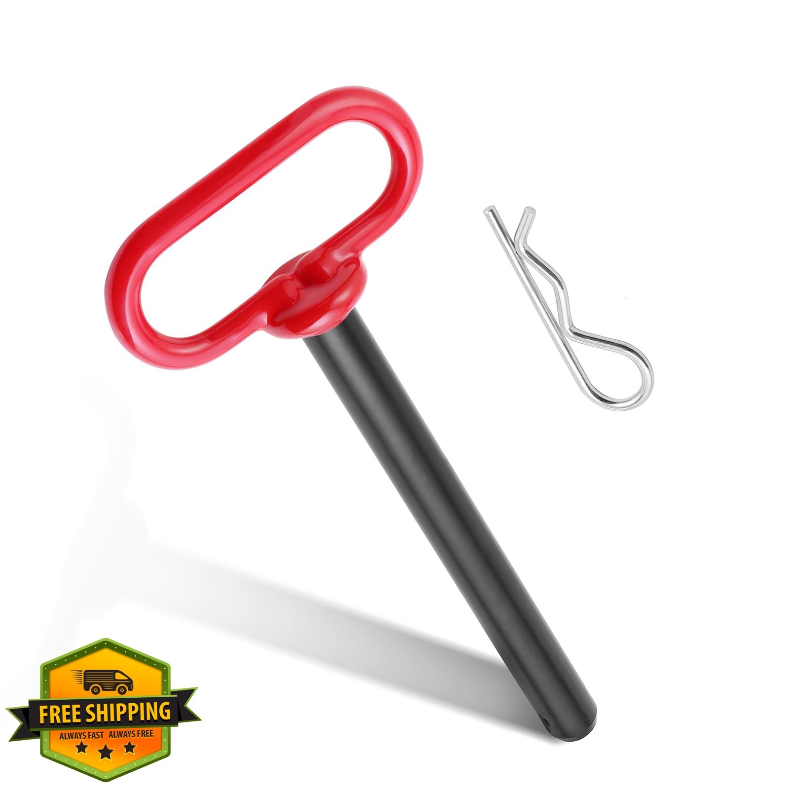 Jamiikury 5/8 x 6 Inch Hitch Pin Tractor Mower Trailer Red