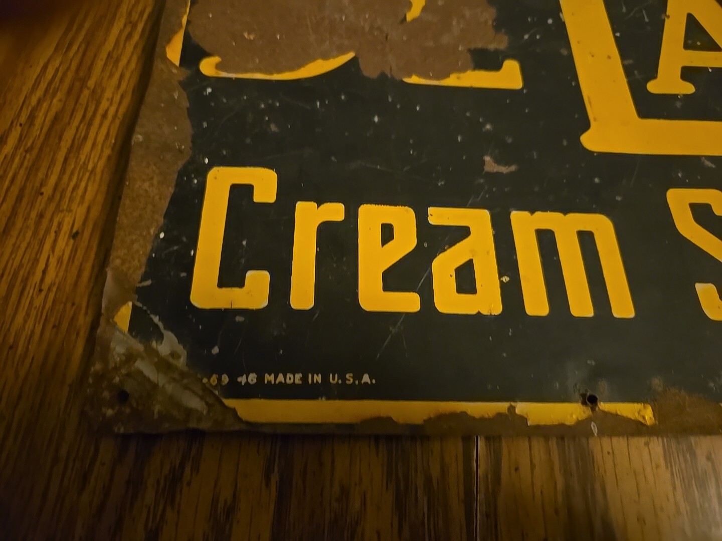 Vintage De Laval Cream Separator Embossed 1920s Metal Tin 16×12 Farm Milk Sign