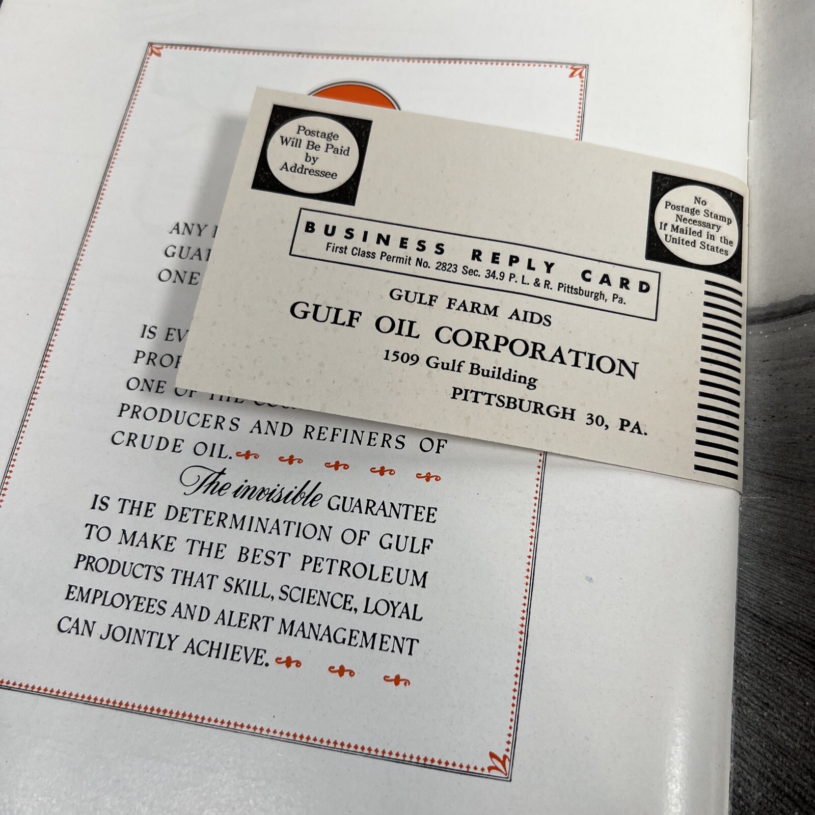 Vintage 1950&rsquo;s Gulf Oil Corporation FARM Tractor Guide / Maintenance OEM