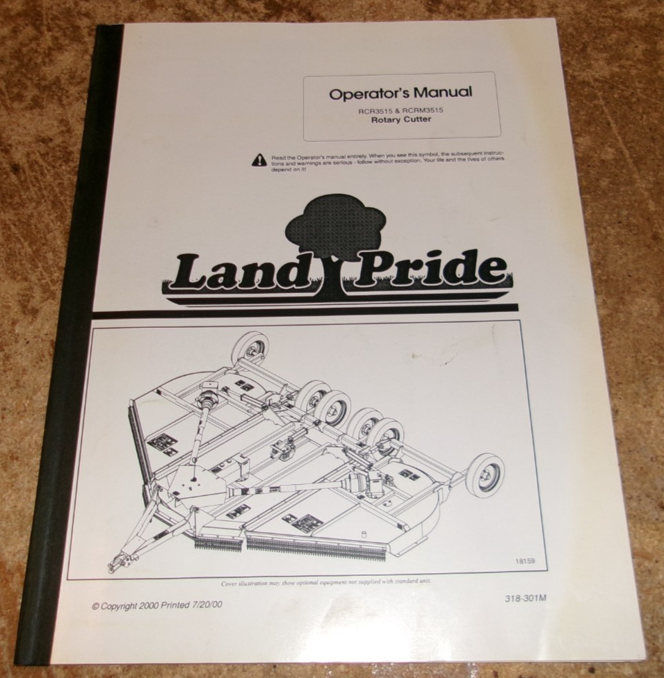 2000 RCR3515 + RCRM3515 rotary cutters operators manual good used