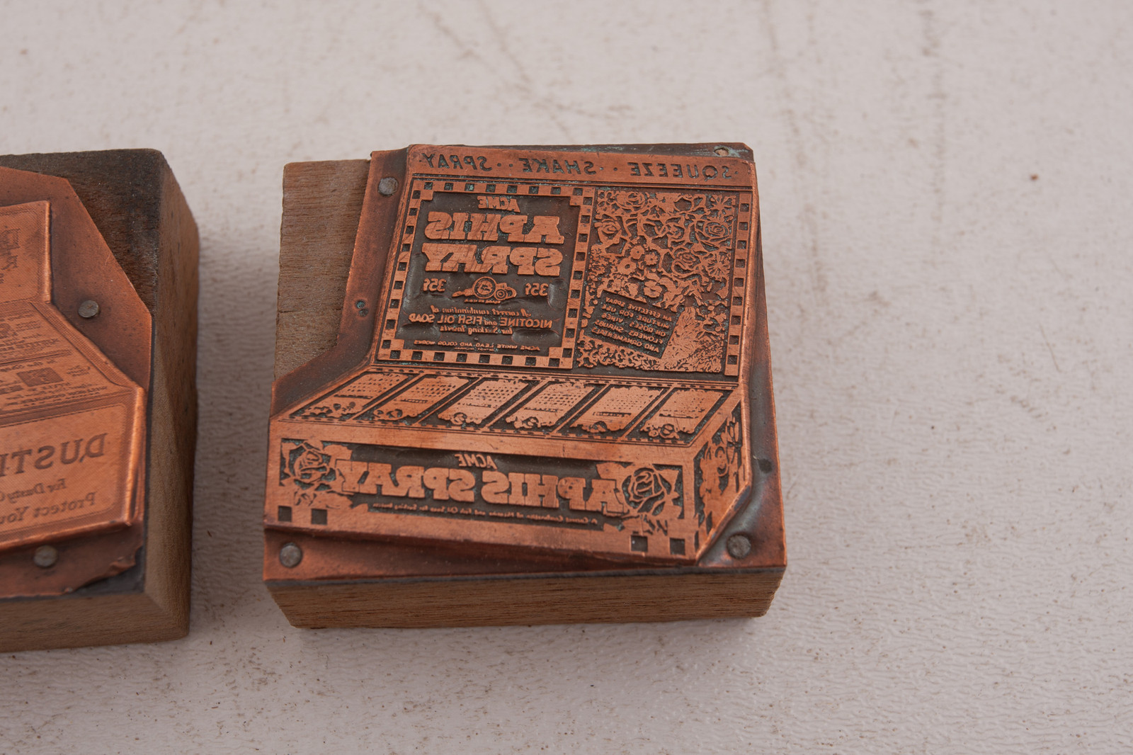 Acme Aphis Spray Dustite Printers Block Advertising (A5L-17) Willson Copper