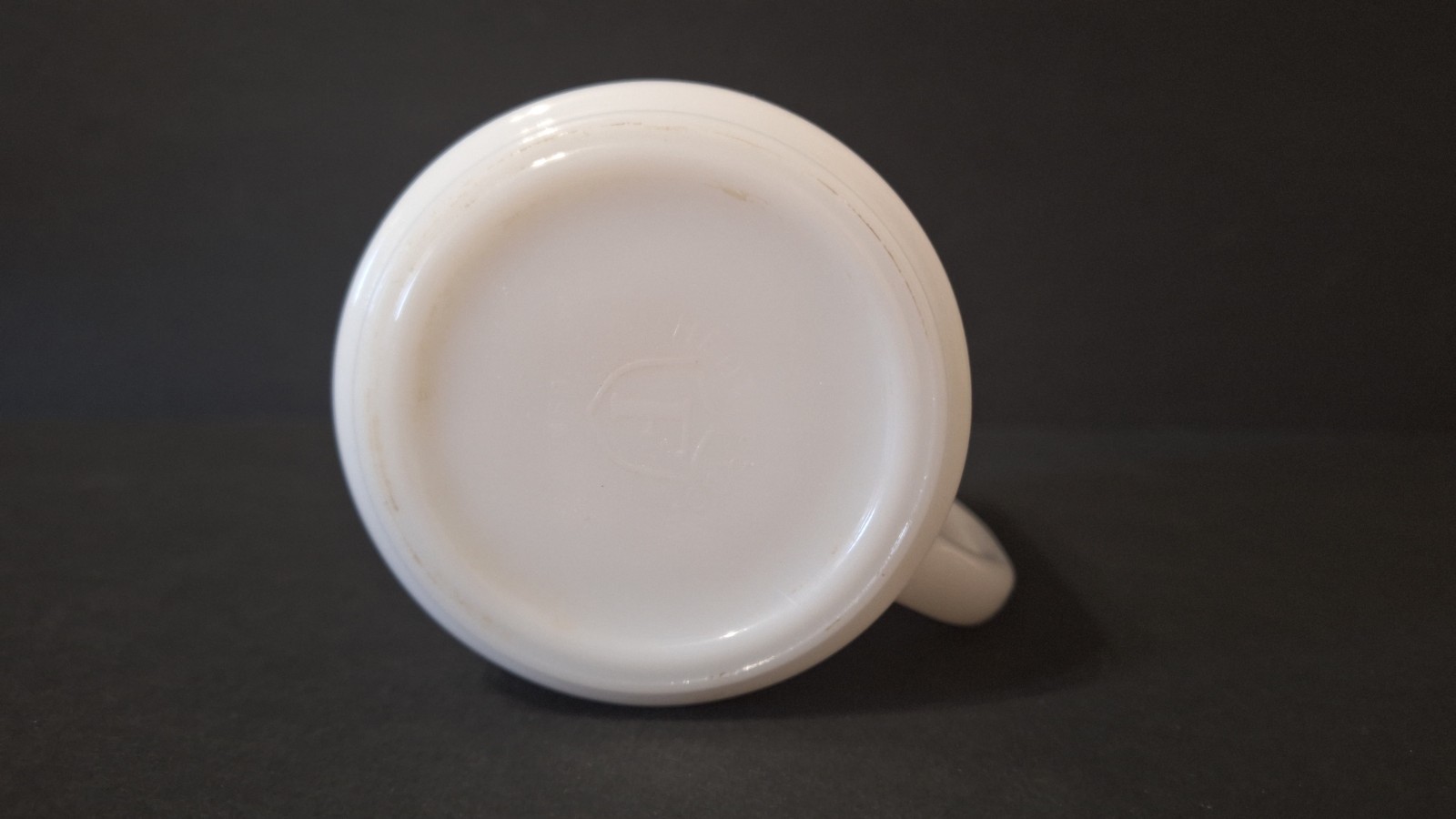 Vtg CO-OP OIL Milk Glass Mug Stromberg Osceola Polk Rising Silver Creek NEBRASKA