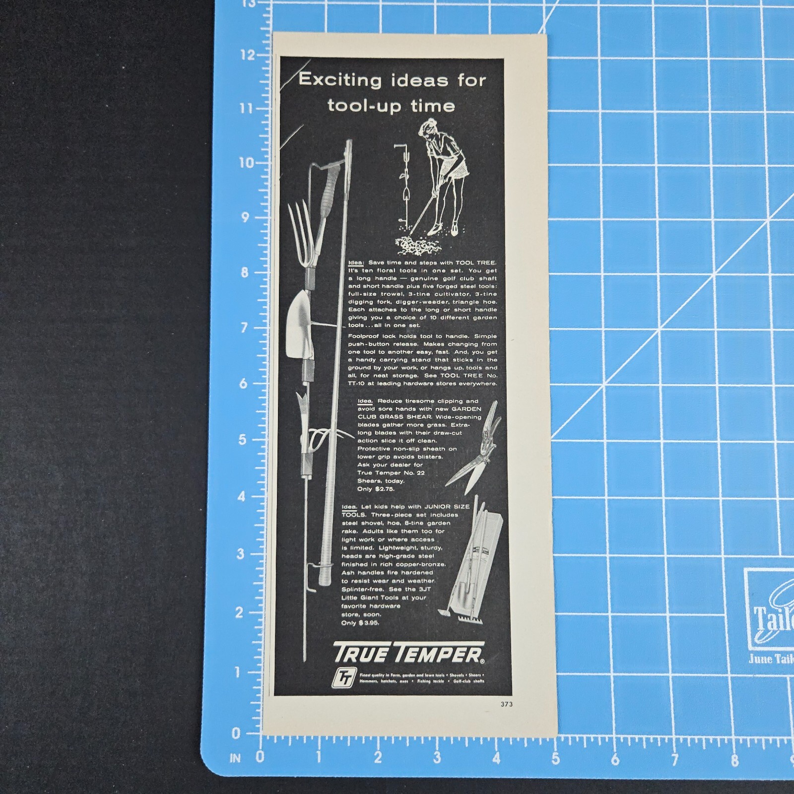 1957 True Temper Farm Garden Lawn Tools Vintage Print Ad Landscaping Yard Work