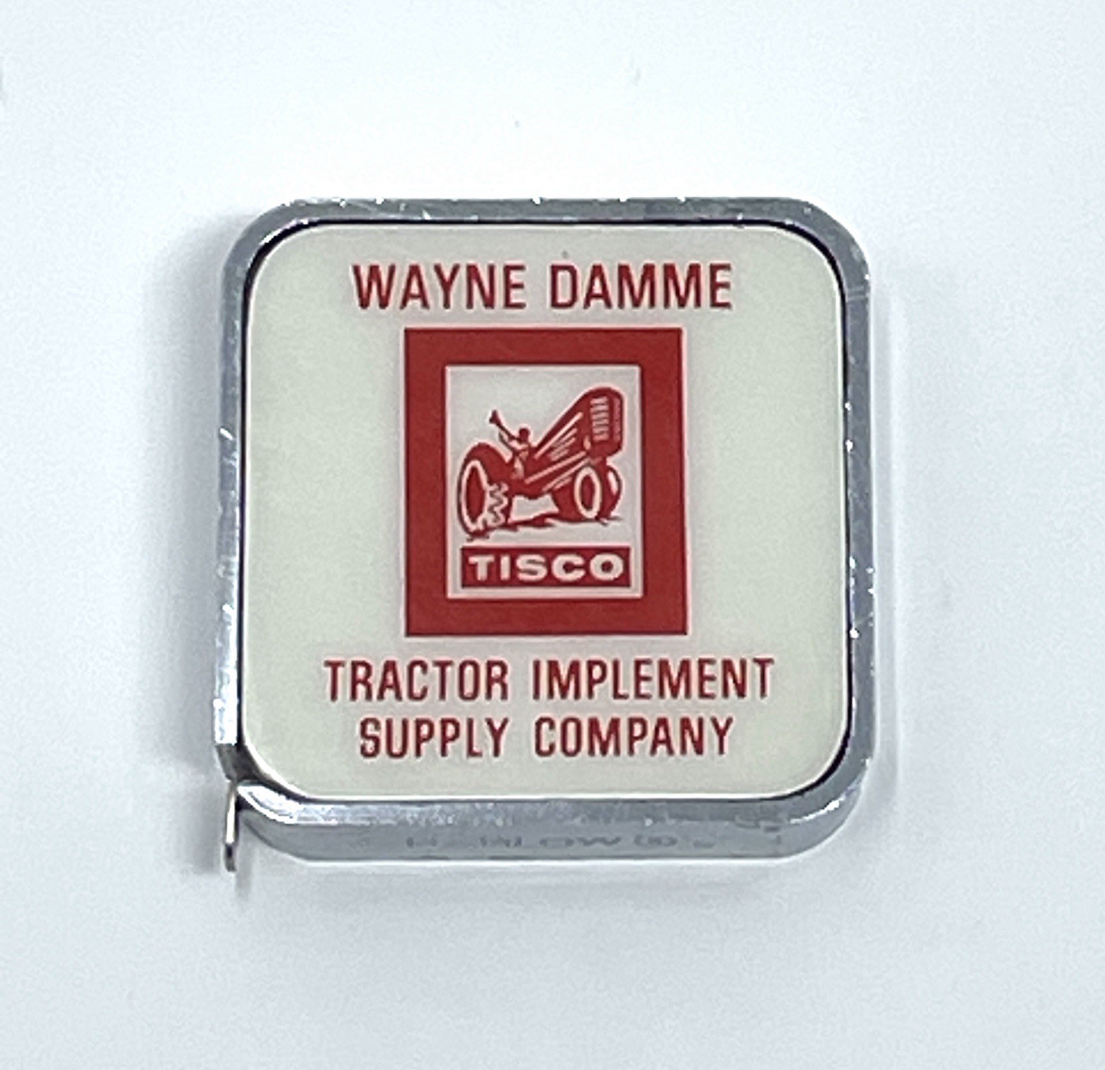 Vintage TISCO Tractor Implement Supply Company Barlow Pocket Tape Measure