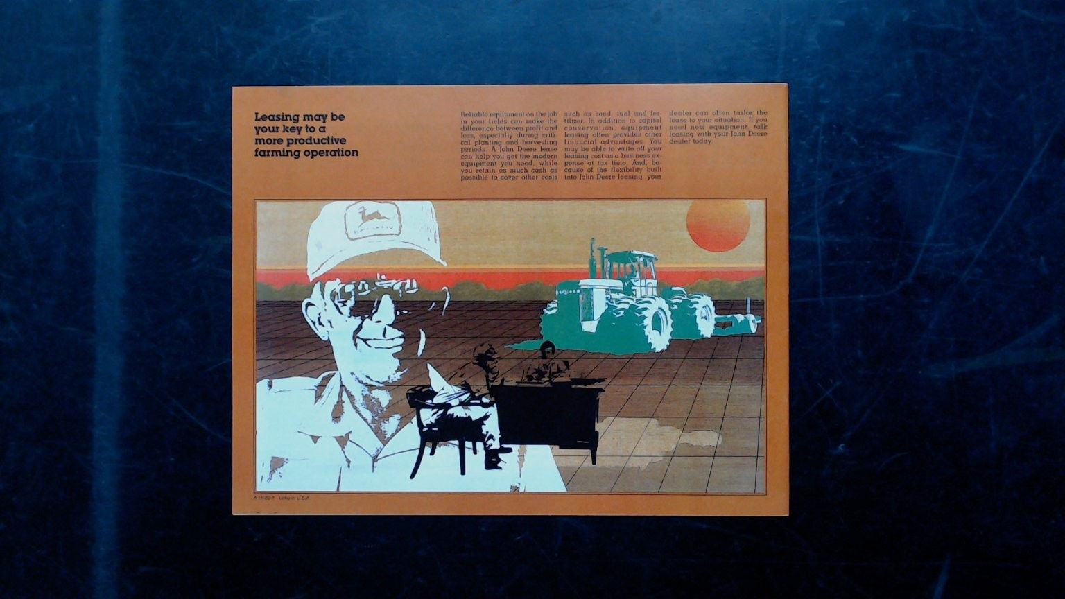 John Deere Unit Planters Vintage Agricultural Brochure 1970s Orange