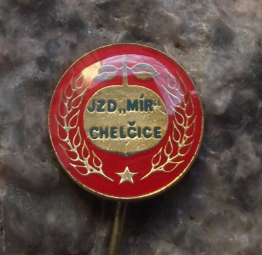 JZD Czech Agricultural Collective Farming Union Chelcice Apple Farm Pin Badge