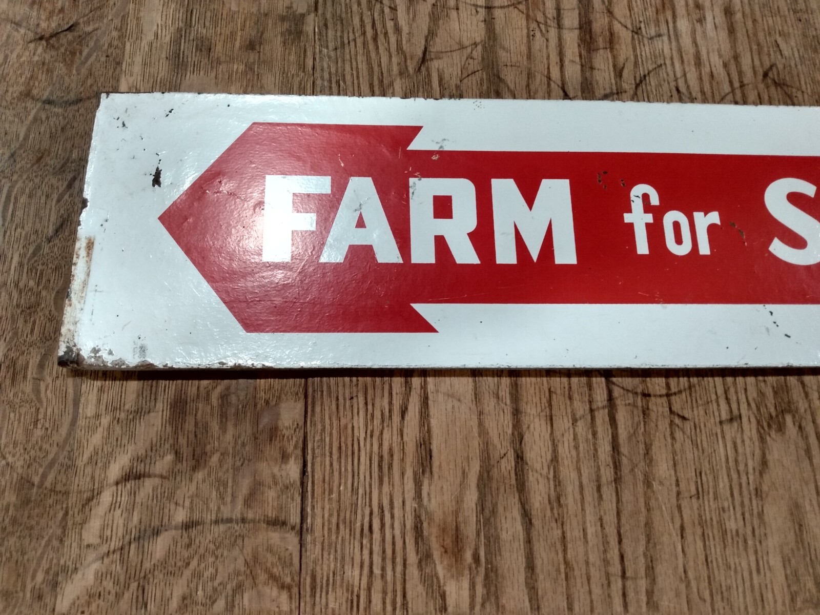 Vintage Farm for Sale Advertising Double Sided Sign Farmhouse Decor
