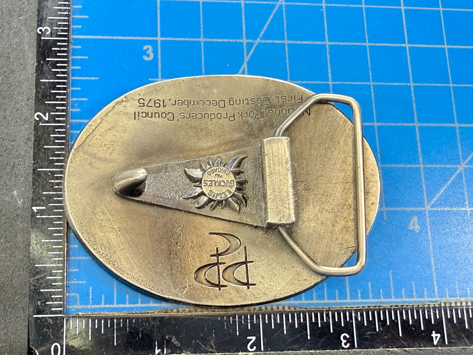 HOGS ARE BEAUTIFUL National Pork Producers Council VTG 1975 Lewis Belt Buckle