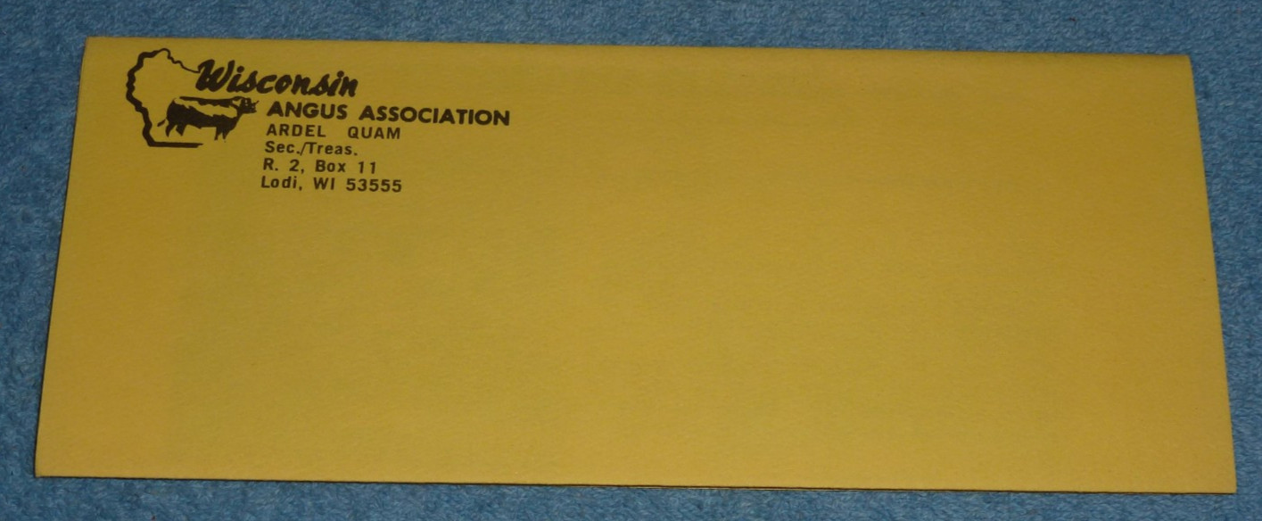 Vtg Wisconsin Angus Association Info Brochure Letter Membership Application Form