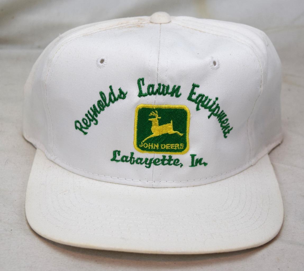 Vintage Reynolds Lawn Equipment Lafayette Indiana White Snapback Trucker Hat
