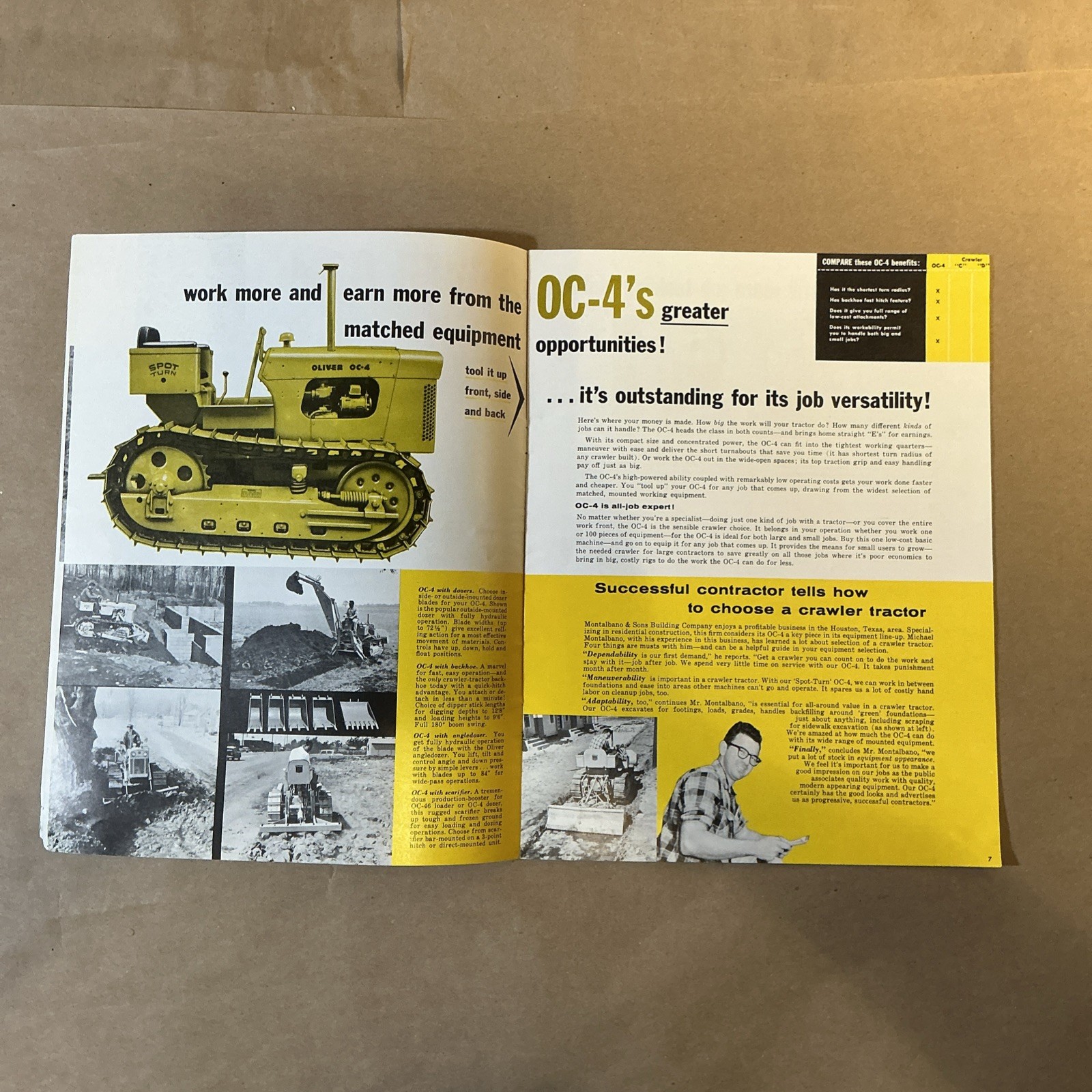Vintage Original Oliver OC-4 Crawler Brochure Oliver Corporation As Is INV-P0805