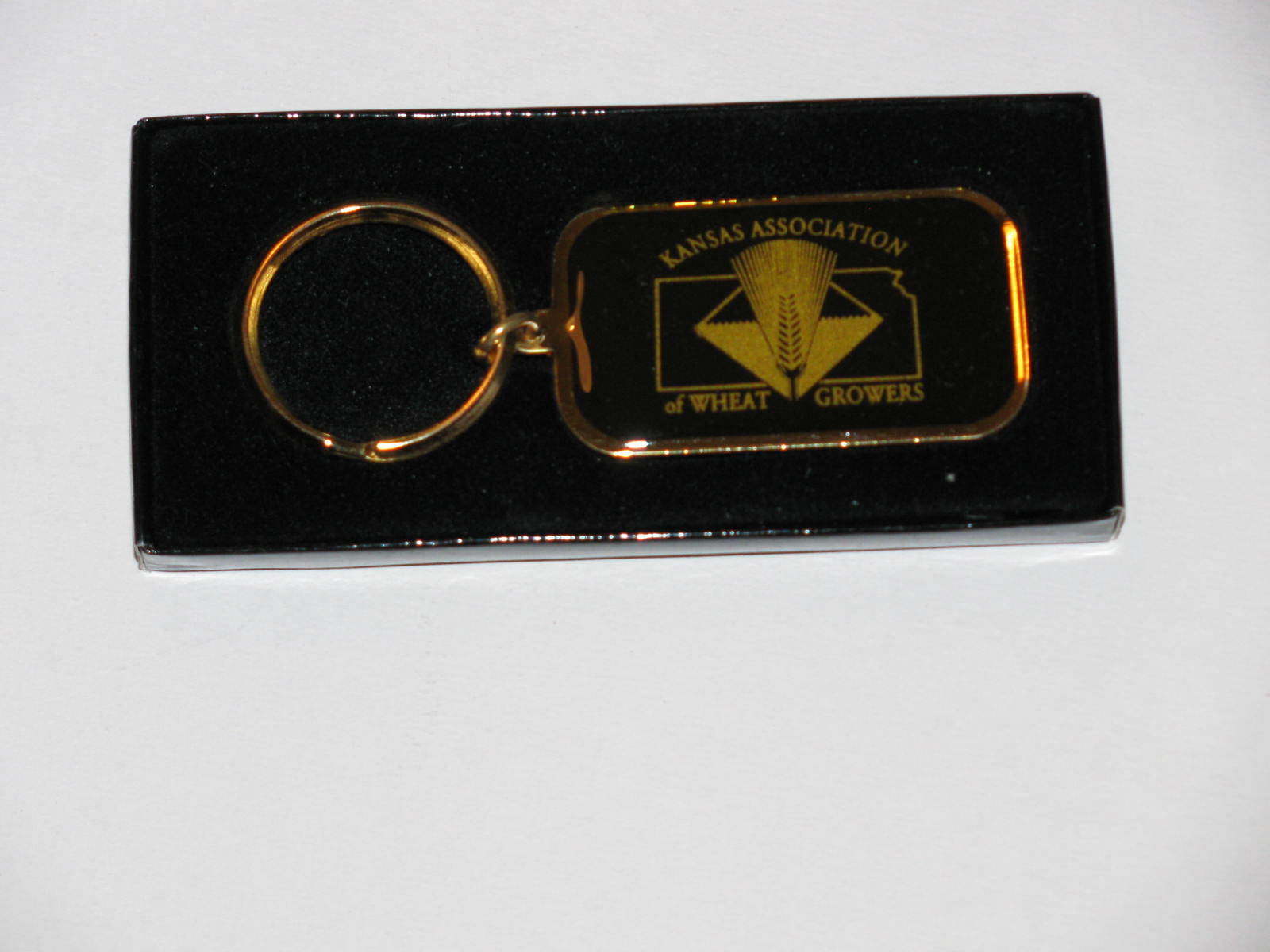 Kansas Association Of Wheat Growers 50th Anniversary Key Ring/Chain In Box