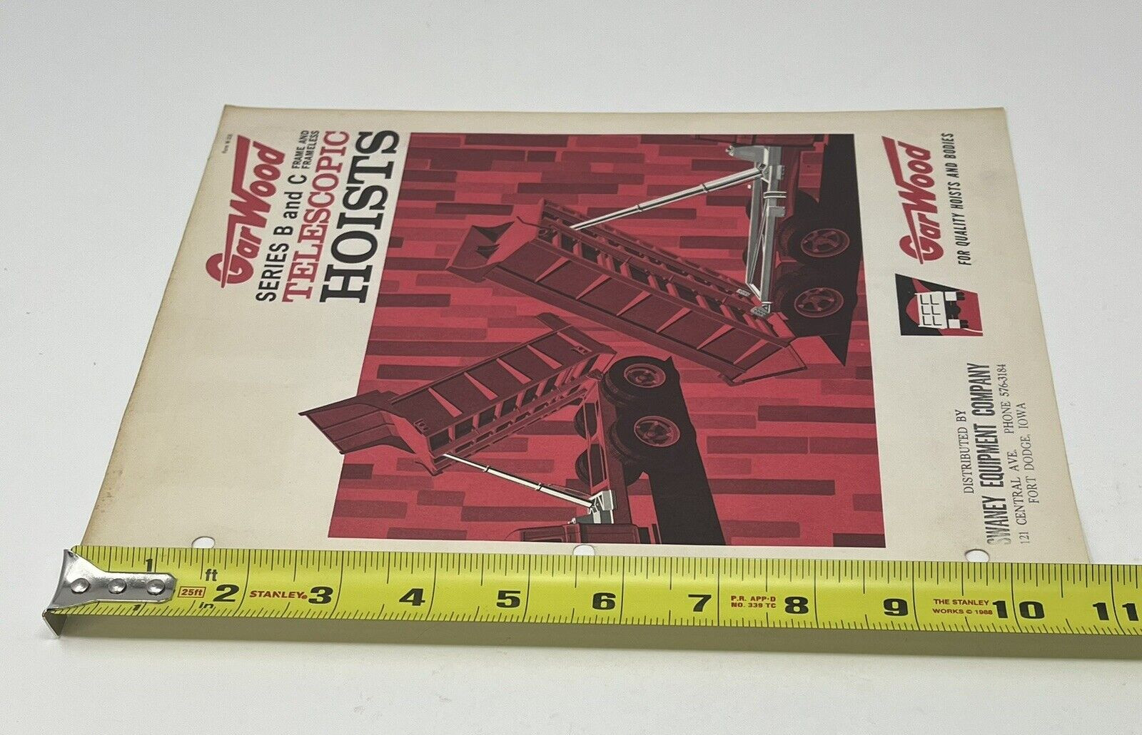 Garwood Series B C Telescopic Truck Hoists Sales Brochure Catalog 1960s