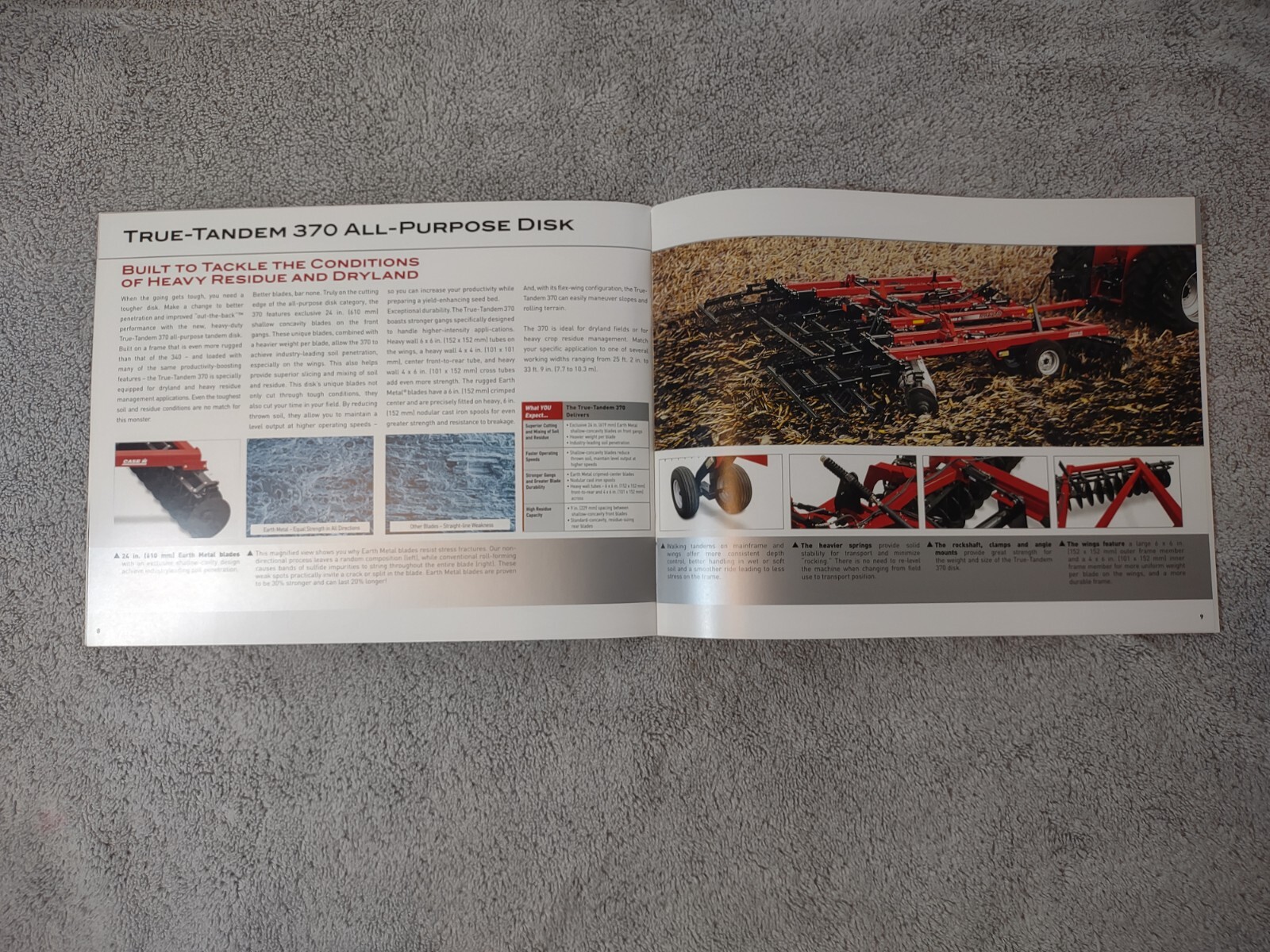 Case IH Grain Drills True-Tandem Disks Sales Brochures. Lot Of 9