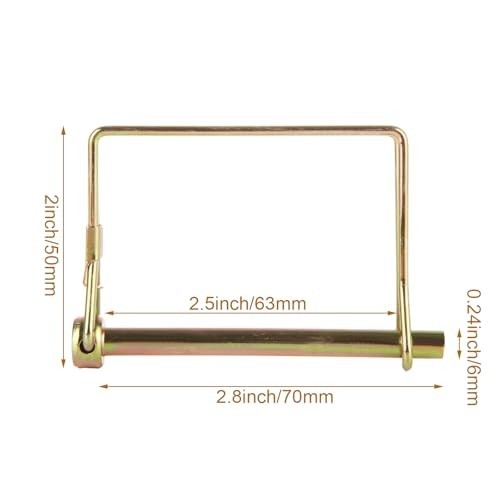30pc Heavy Duty Trailer Coupler Pin 1/4&Prime; Square Wire Lock Safety Pin