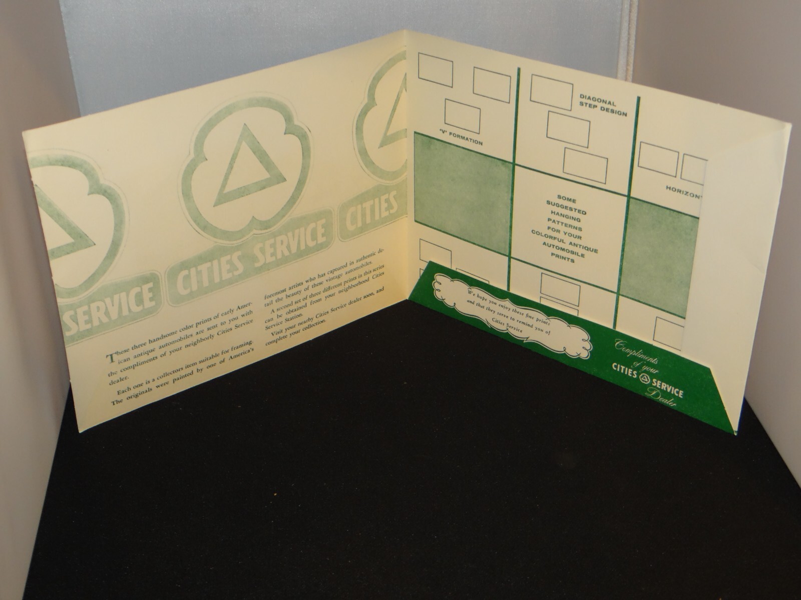 1950&rsquo;s Cities Service Gasoline Early Automobile Prints Complimentary Gift w/Env.