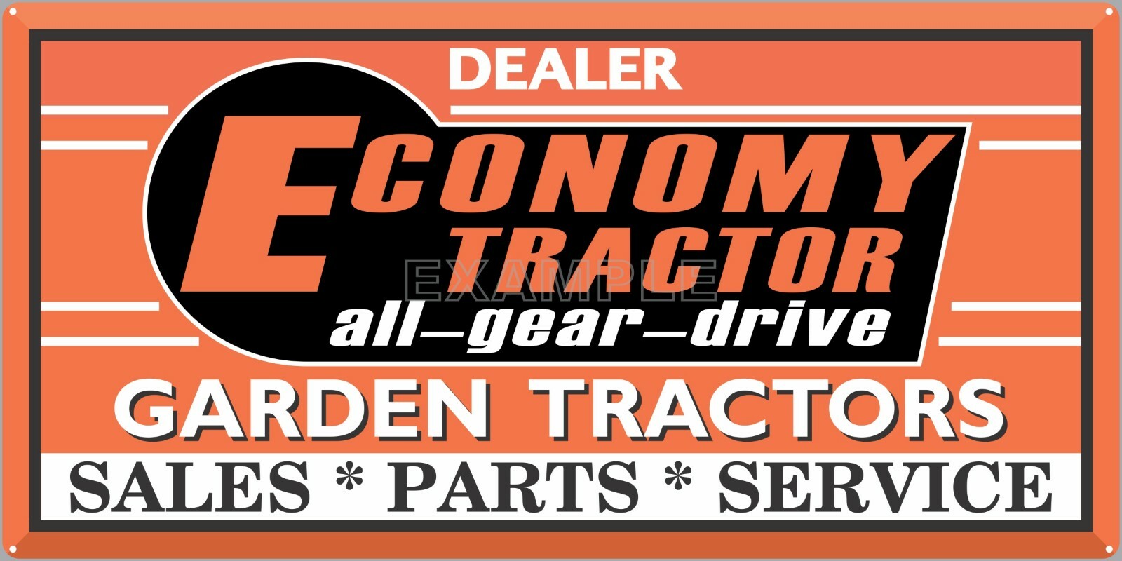 ECONOMY GARDEN FARM TRACTORS DEALER VINTAGE SIGN REMAKE ALUMINUM SIZE OPTIONS
