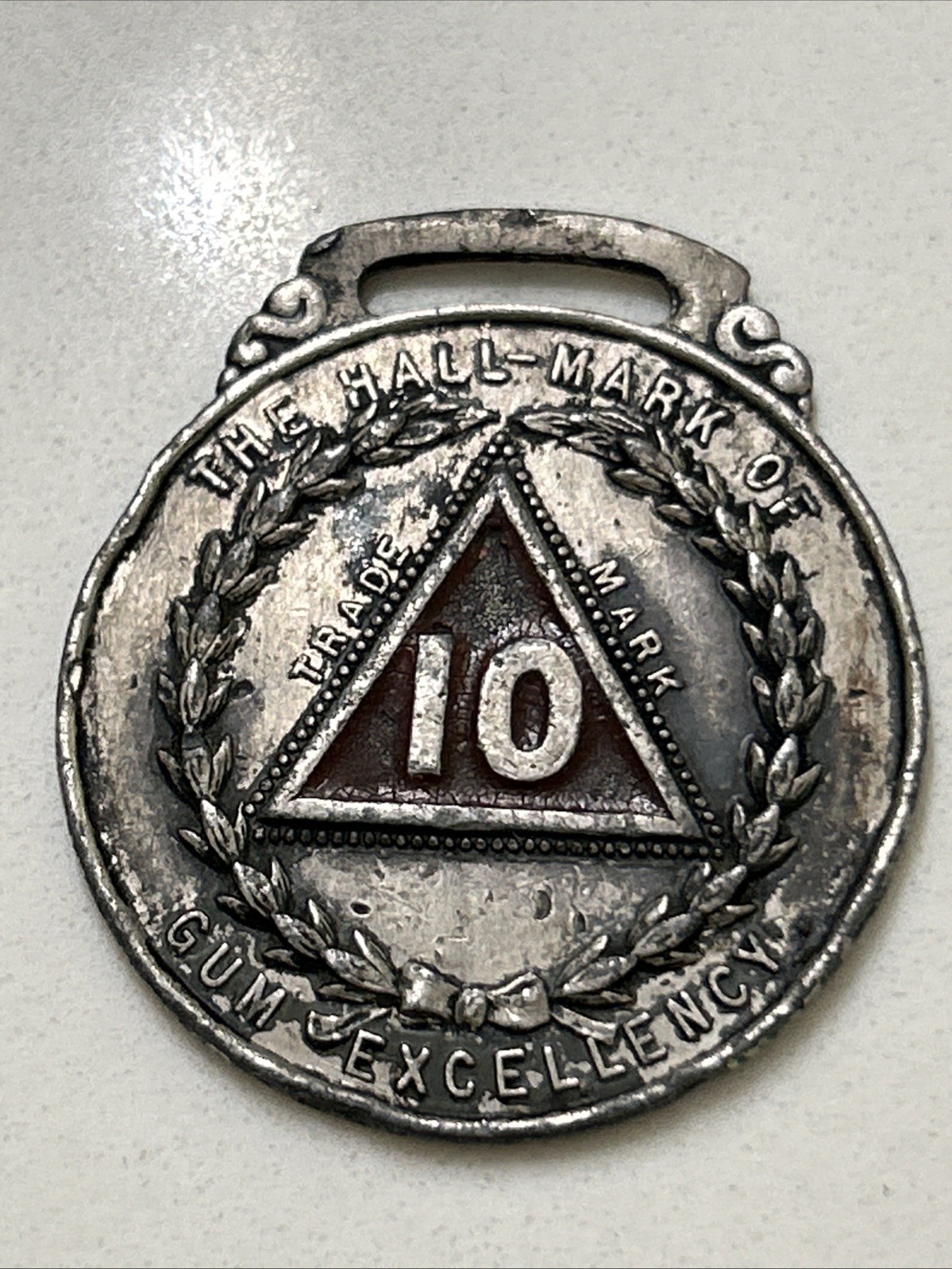Common Sense Gum Company Advertising Pocket Watch Fob 10 Hallmark Excellency