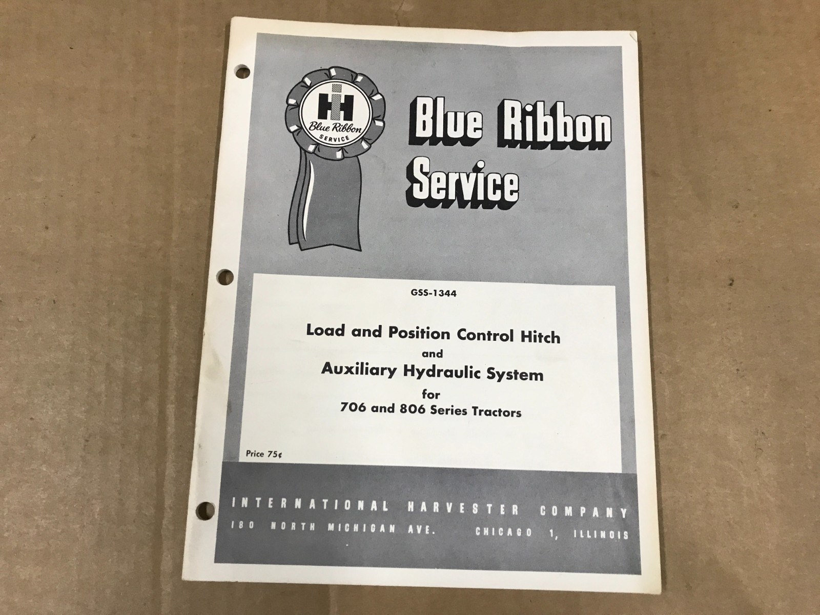 VTG Blue Ribbon Service – Load & Position Control Hitch, 706/806 Series Tractors