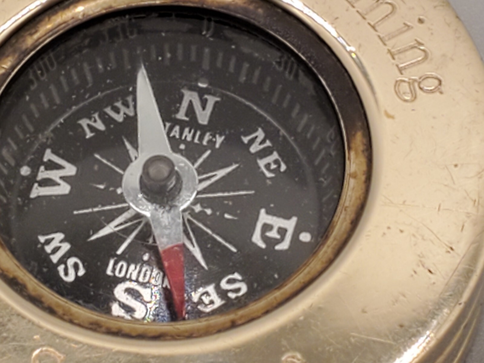 VTG Successful Farming Data Solutions Paperweight Compass Ag Advertising Brass