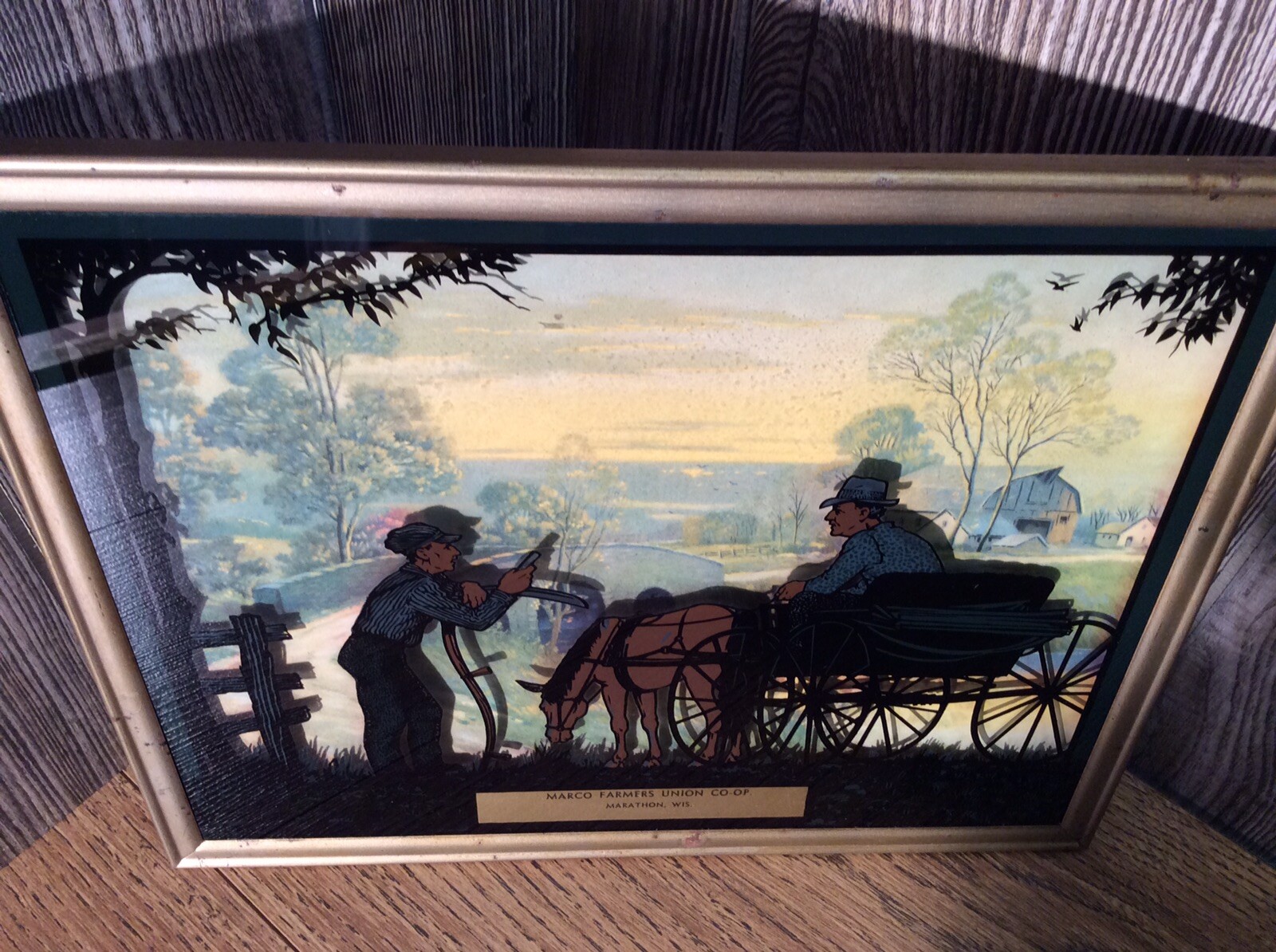 Vintage Farmers Union CO-OP Marathon Wi Advertising Promo Picture Box Pic B5