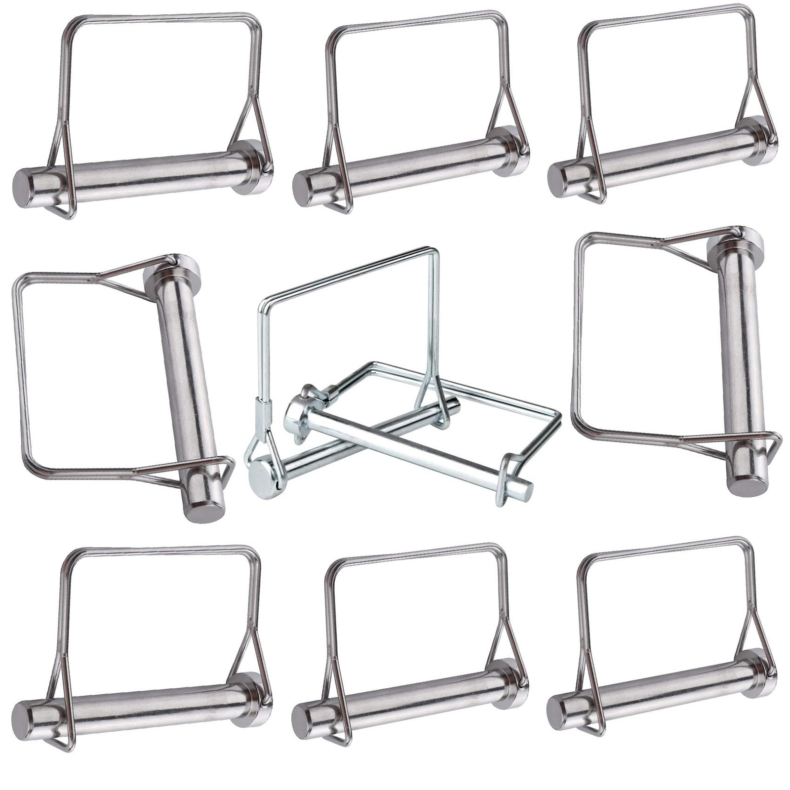 Lock Pins 10 PCS 25/64×2-3/4 inch Trailer Coupler Pin Heavy Duty Square