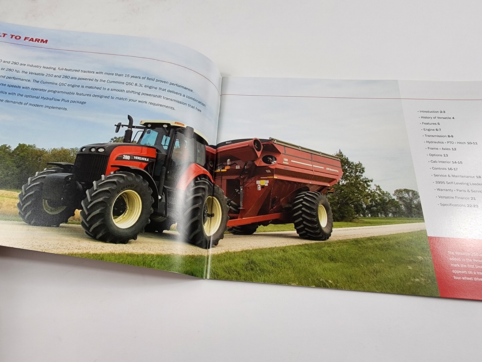 Versatile 250 To 280 HP Row Crop Tractor Advertisement Brochure FCCA 2008
