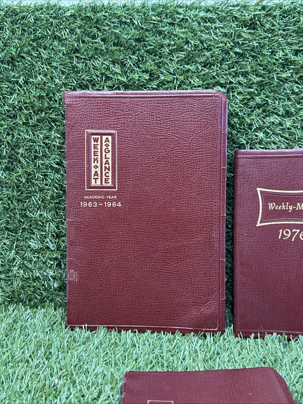 Vintage Notebooks Week at a Glance Weekly-Minder Lot Of 5 Piece 1963-1967 & 1976