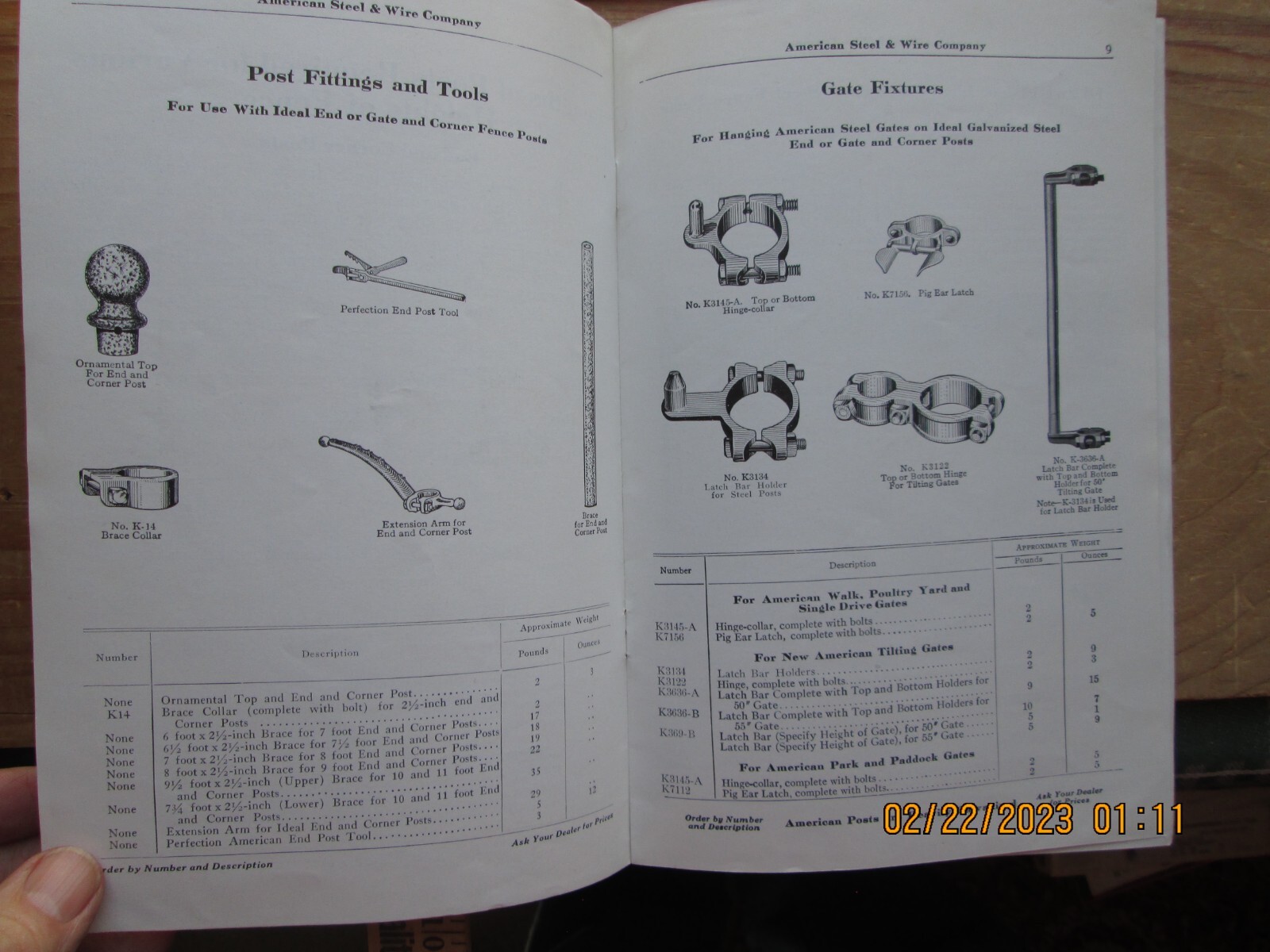 ideal steel gate & corner posts – american steel & wire co. feb 1925