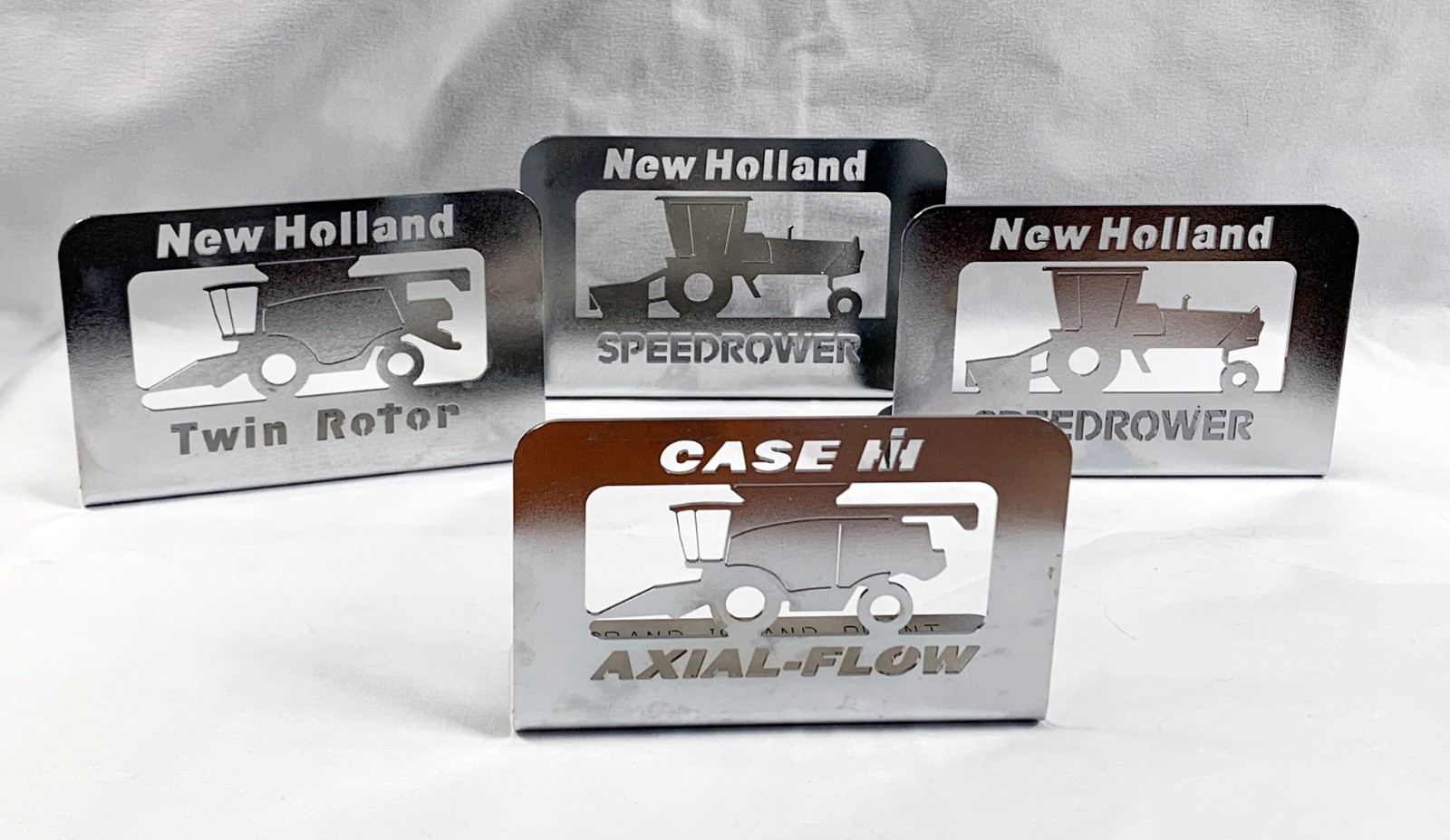 4 New Holland Twin Rotor Speedrower Case IH Axial Flow Metal Desk Signs Farm