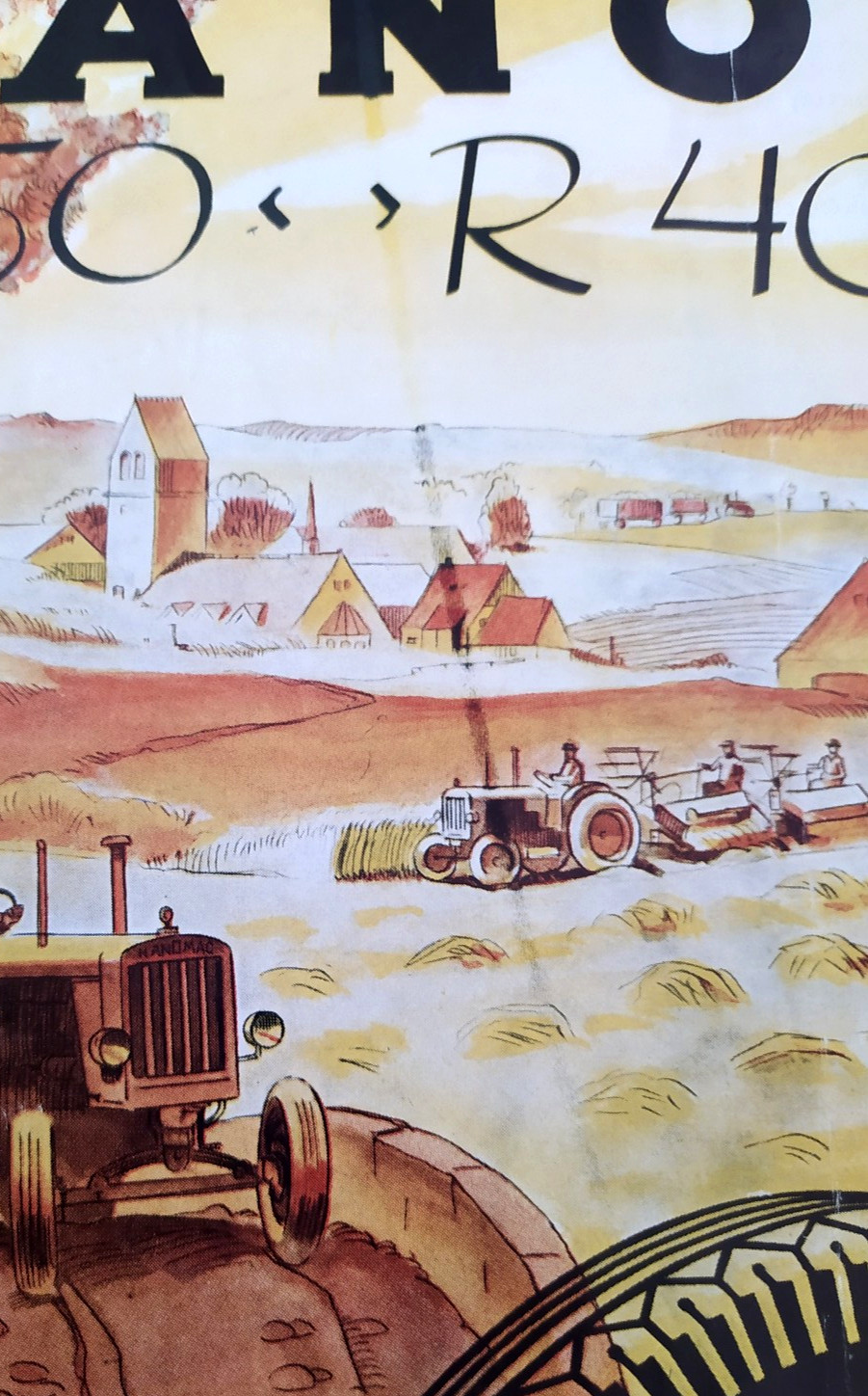 VINTAGE HANOMAG R50-R40 GERMAN TRACTORS 1949 BROCHURE RARE GREEK TEXT