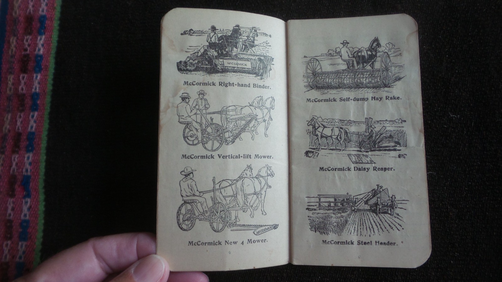 1905 MCCORMICK HARVESTING MACHINES Pocket MEMO Used