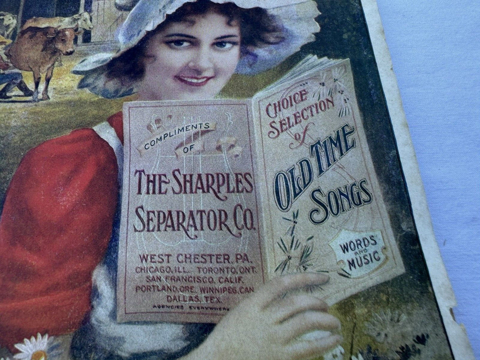 1900&rsquo;s Advertising Old Time Songs Booklet Sharples Separator Co West Chester PA