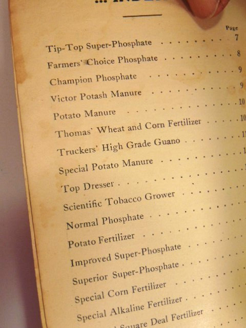 vintage circa 1909 L.P. Thomas & Son Co. fertilizer promotional pocket notebook