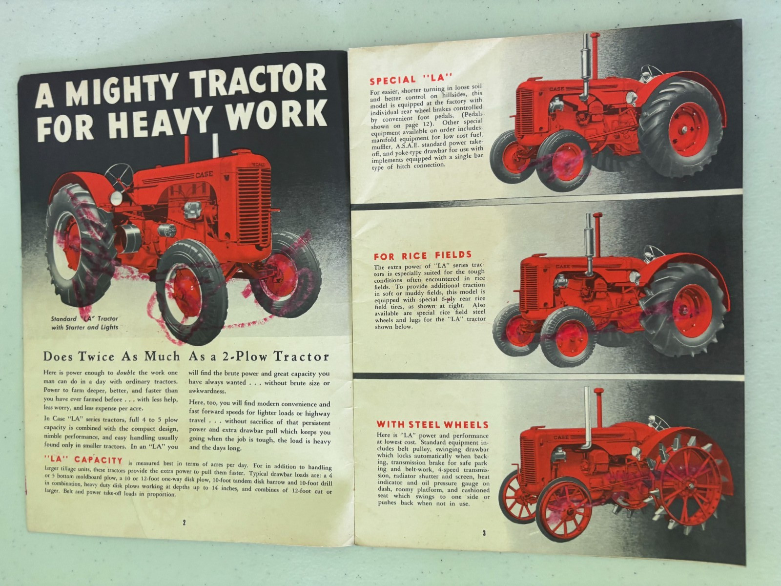 Case LA Series Tractors For 1948 Brochure DCPA26