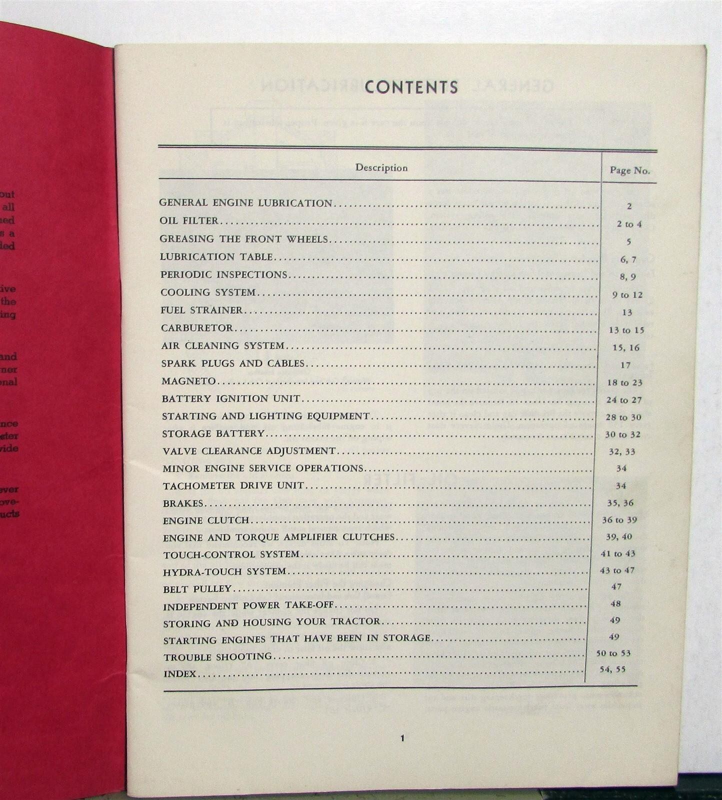 1959 International Harvester Farmall Cub LOBoy Tractor Series Maintenance Manual