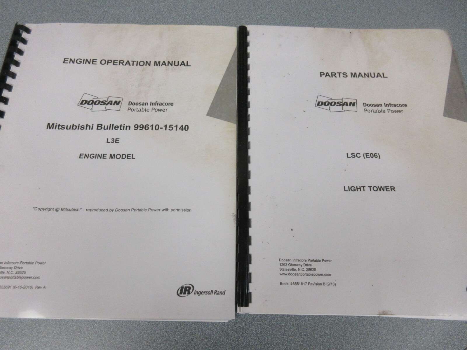 Doosan Light Tower Manual Set