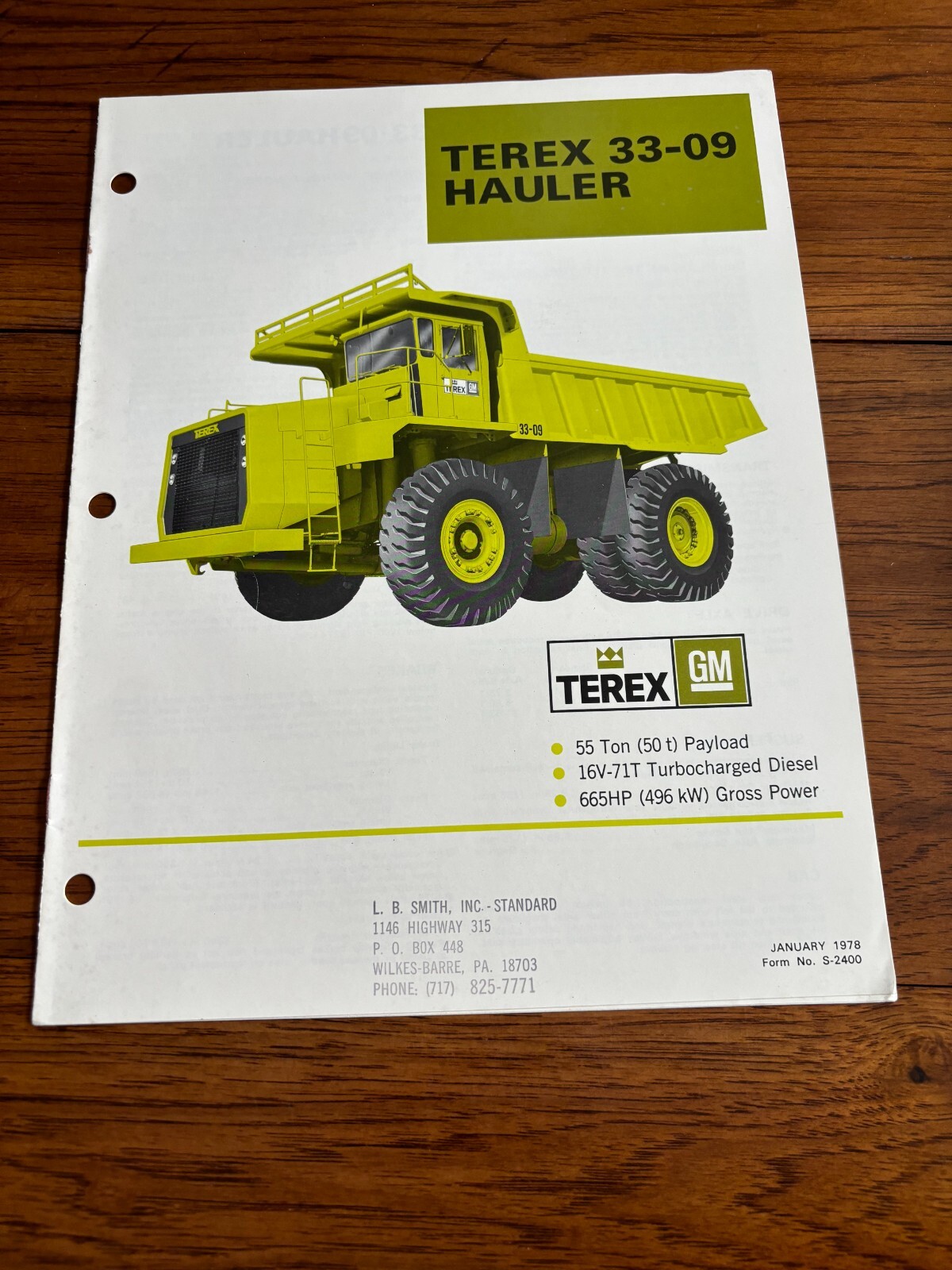 Terex 33-09 Rock Truck Brochure FCCA24