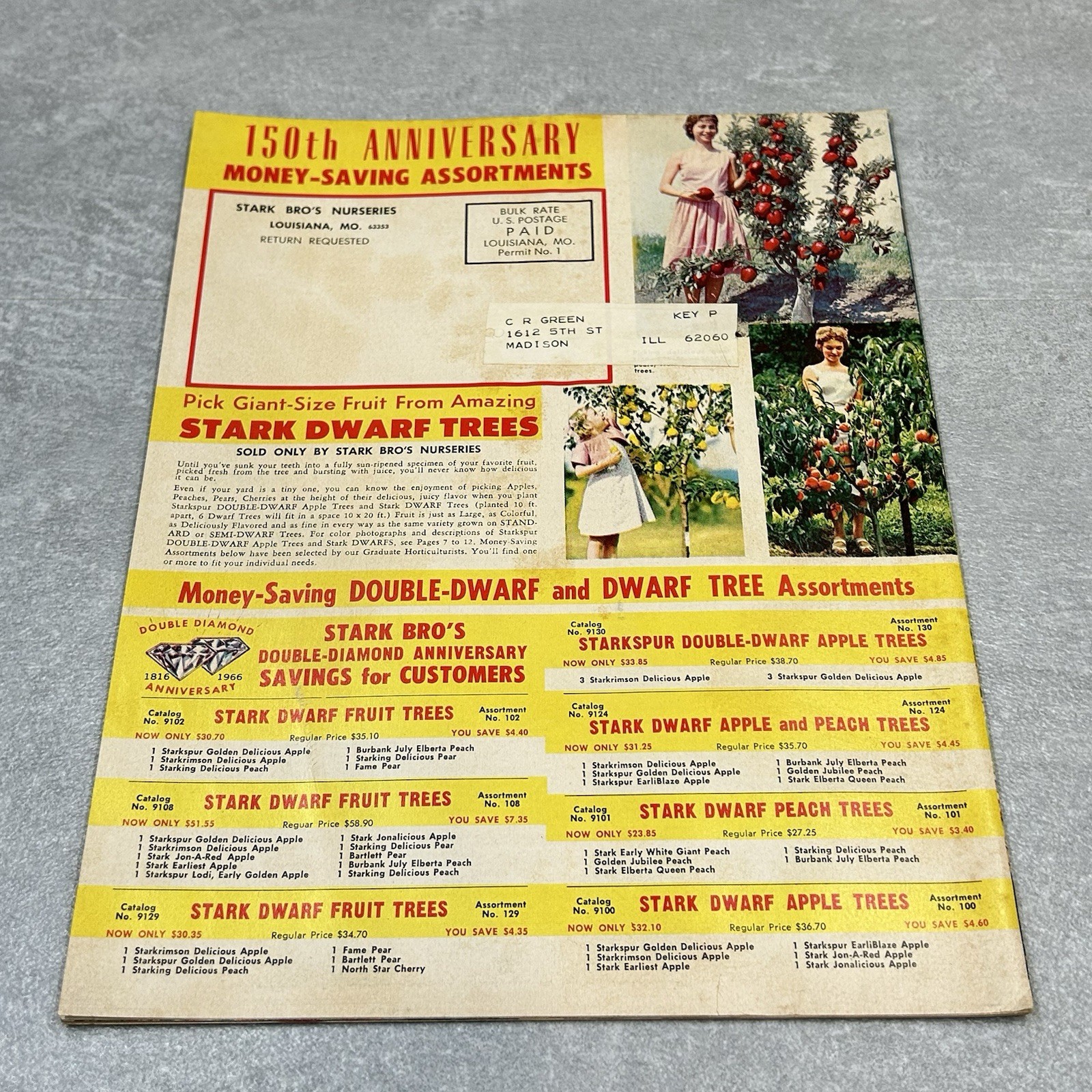 Vintage 1960s Stark Bros Nurseries Orchard Fruit Trees Catalog 150th Anniversary