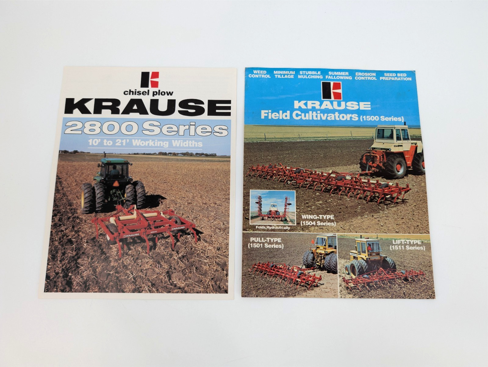8 pc LOT Vintage Krause Chisel Sweep Plow Field Cultivator Tillage Brochures