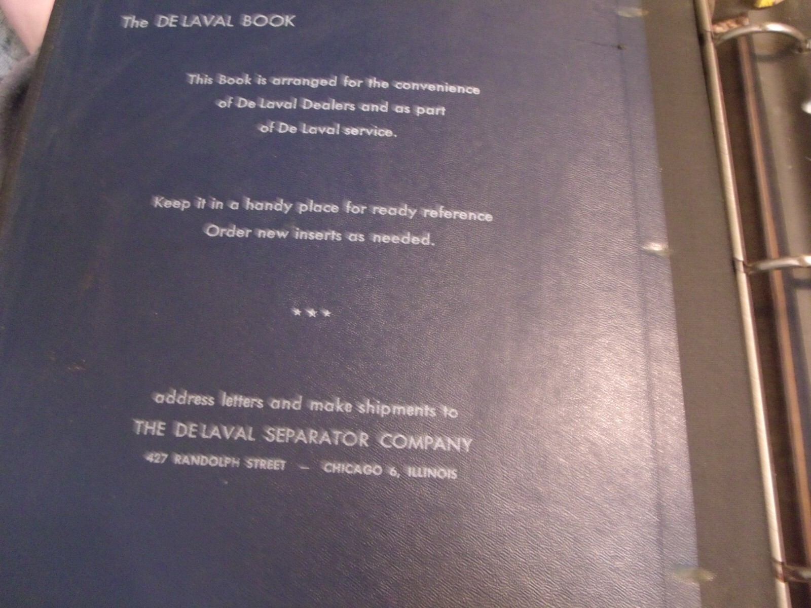 DELAVAL DEALER BINDER ADVERTISEMENT & SEVERAL MANUALS SEPARATORS MILKERS COOLERS