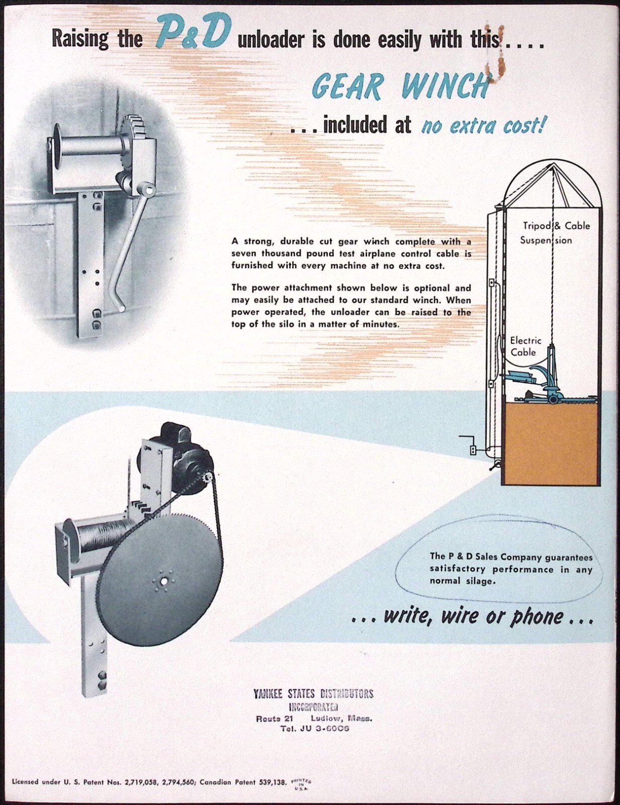1950s P&D Push Button Silo Unloader Brochure P&D Sales Plainfield IL