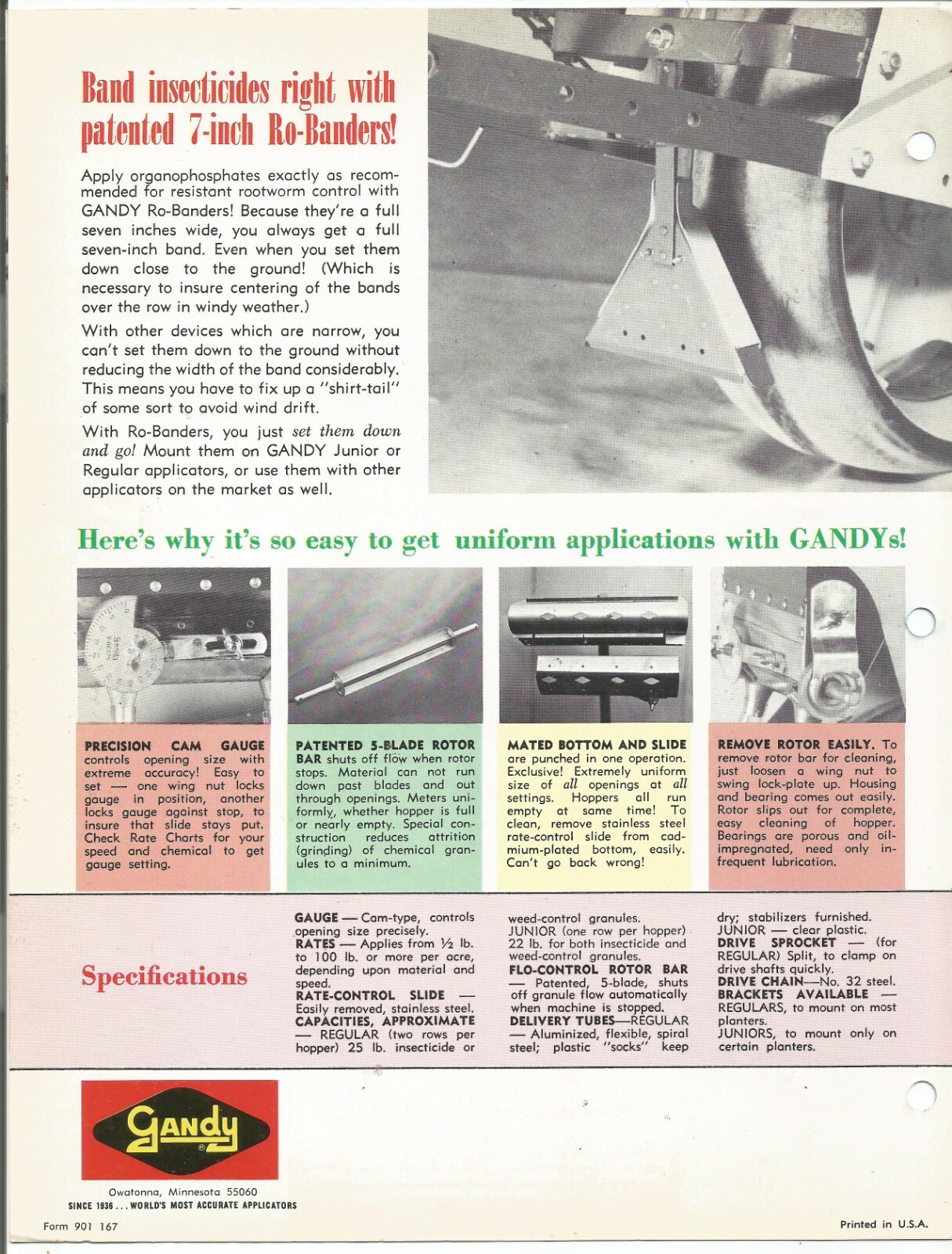 Original Gandy 901 Regular and Junior Chemical Applicators Sales Brochure 901167