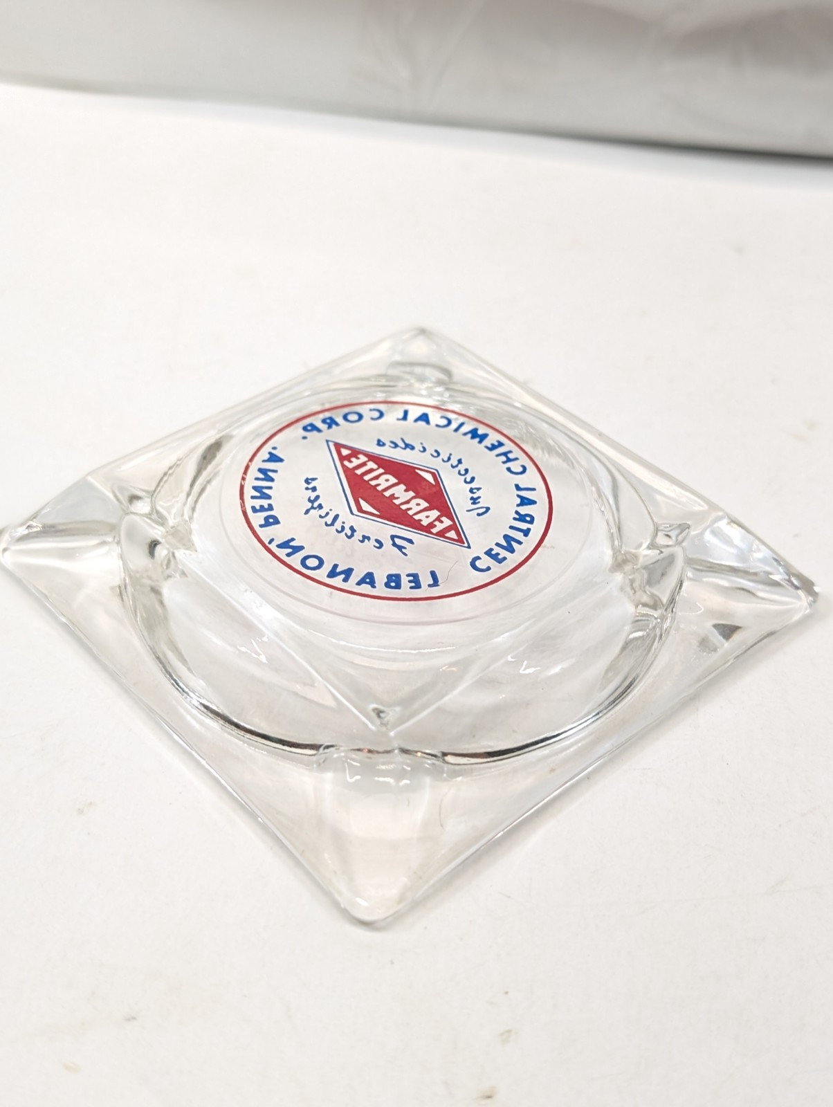 Central Chemical Co Farmrite Fertilizers Lebanon Penna Pa Glass Ashtray