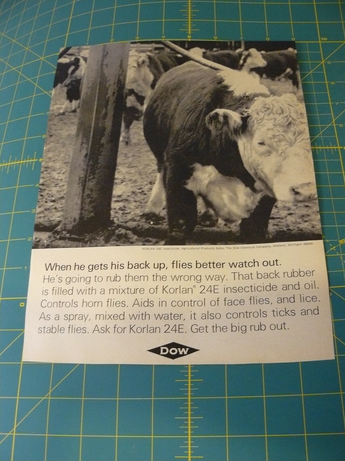 The FARM QUARTERLY -AD- SUMMER 1968 – DOW BACK RUBBER FILED W KORLAN 24E & OIL